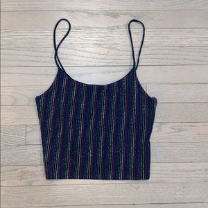 TOPSHOP | Sparkly Rainbow Striped Cami
